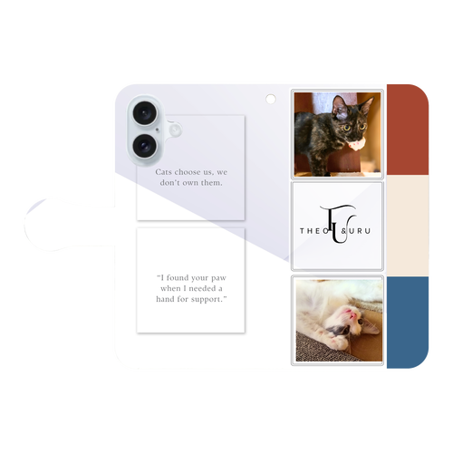 機種、写真、文字の差し替え対応手帳型スマホケース iPhone16 手帳型スマホケース