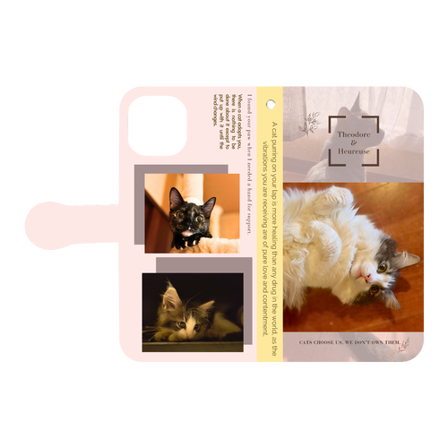 機種、写真、文字の差し替え対応手帳型スマホケース iPhone12/12pro 手帳型スマホケース