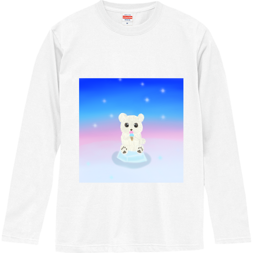アイス大好きくまさん ロングスリーブTシャツ