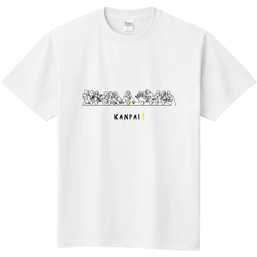 最後の晩餐×BEER 黒線画 | 即日Ｔシャツ(TOMS-85) 即日Ｔシャツ(TOMS-85)