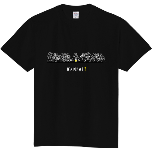最後の晩餐×BEER 白線画 | 即日Ｔシャツ(TOMS-85) 即日Ｔシャツ(TOMS-85)