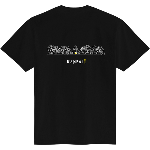 最後の晩餐×BEER 白線画 バックプリント | 即日Ｔシャツ(TOMS-85) 即日Ｔシャツ(TOMS-85)