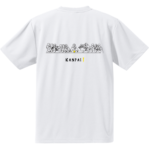 最後の晩餐×BEER 黒線画 バックプリント | ドライアスレチックTシャツ ドライアスレチックTシャツ
