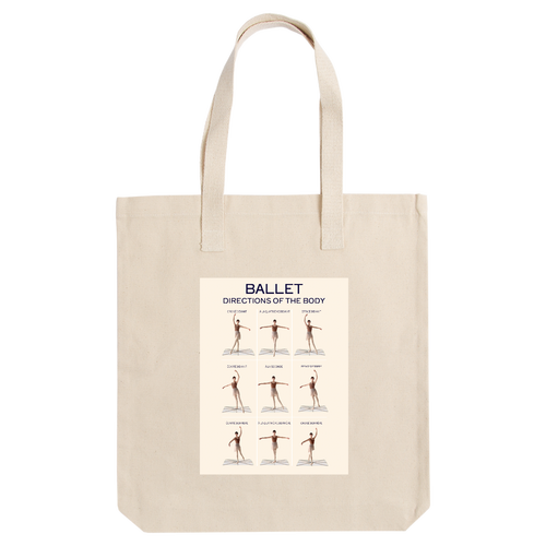 BALLET BODY POSITIONS アーバントート【白プリントあり】