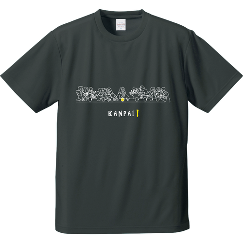 最後の晩餐×BEER 白線画 | ドライアスレチックTシャツ ドライアスレチックTシャツ