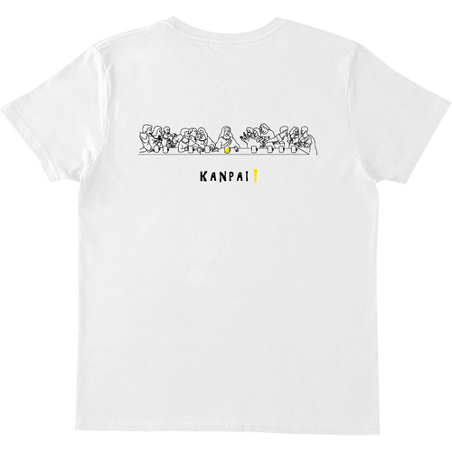 最後の晩餐×BEER 黒線画 バックプリント | ヘビーウェイトTシャツ ヘビーウェイトTシャツ