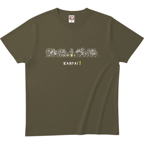 最後の晩餐×BEER 白線画 | ヘビーウェイトTシャツ ヘビーウェイトTシャツ