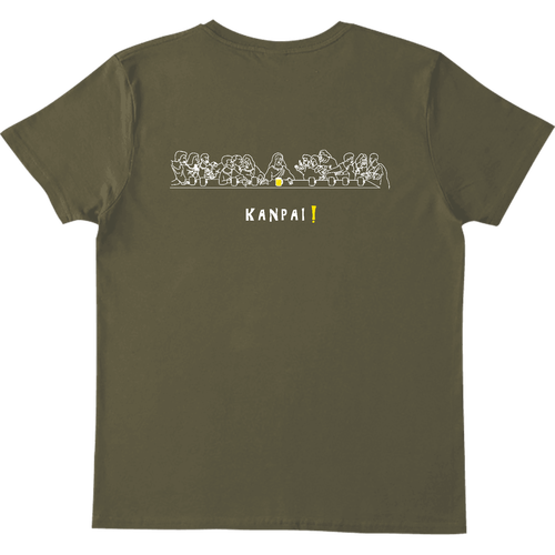 最後の晩餐×BEER 白線画 バックプリント | ヘビーウェイトTシャツ ヘビーウェイトTシャツ