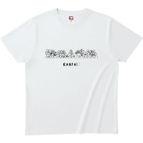 最後の晩餐×BEER 黒線画 | ヘビーウェイトTシャツ ヘビーウェイトTシャツ
