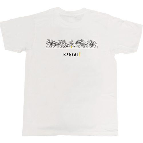 最後の晩餐×BEER 黒線画 バックプリント | 5.0オンス ベーシックTシャツ 5.0オンス ベーシックTシャツ