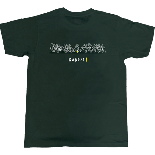 最後の晩餐×BEER 白線画 バックプリント | 5.0オンス ベーシックTシャツ 5.0オンス ベーシックTシャツ