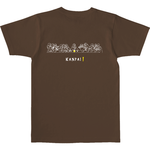 最後の晩餐×BEER 白線画 バックプリント | オープンエンド マックスウェイト Tシャツ オープンエンド マックスウェイト Tシャツ