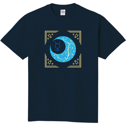 オリエンタルな月と水星と。ー水星額Ver.／定番T 定番Ｔシャツ