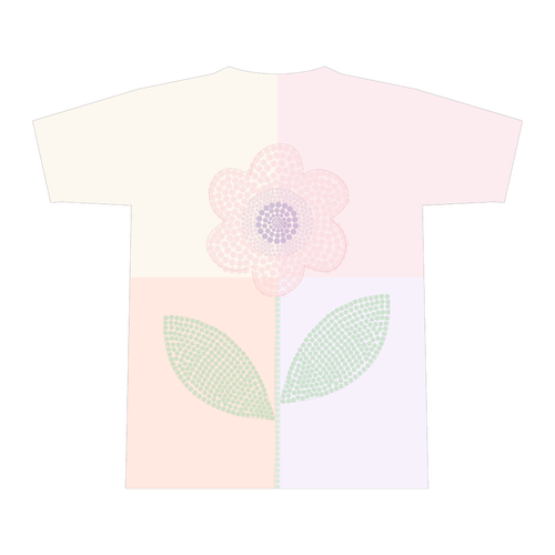 雑草の花 全面インクジェットTシャツ(M)