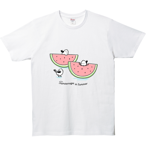 シマエナガの夏 5.0オンス ベーシックTシャツ