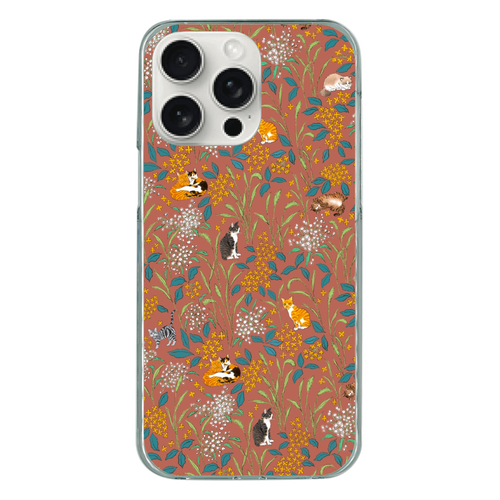 キンモクセイ( brown)／iPhoneクリアケース iPhone15 Pro Max (透明) (ハードケース)