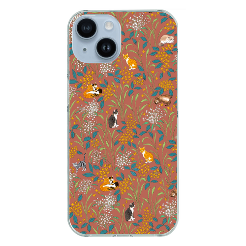 キンモクセイ( brown)／iPhoneクリアケース iPhone14 (透明)