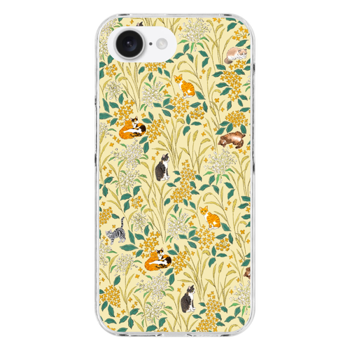 キンモクセイ(yellow)／iPhoneクリアケース iPhone16e (透明)(ハードケース)