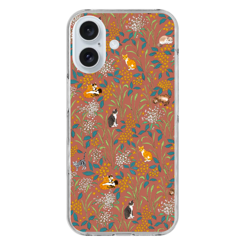 キンモクセイ( brown)／iPhoneクリアケース iPhone16 (透明)(ハードケース)