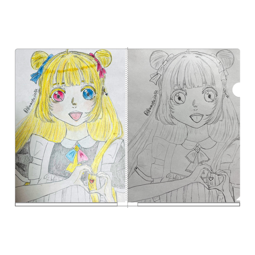 くもふじのオリジナルイラスト　A4フルグラフィッククリアファイル A4フルグラフィッククリアファイル