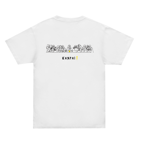 最後の晩餐×BEER 黒線画 バックプリント | スーパーヘビーＴシャツ スーパーヘビーＴシャツ