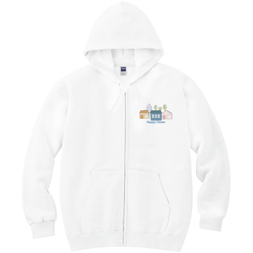 Happy Home 軽量ジップアップパーカー