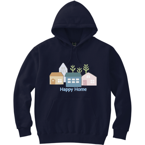 Happy Home 軽量プルパーカー (長袖プリント)