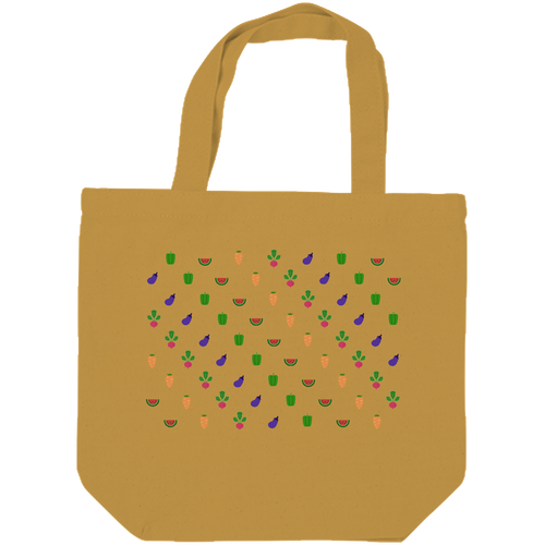 ドット よく見るとベジタブル キャンバスデイリートート（SM)【白プリント有】