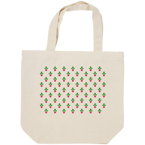 ドット よく見るとラディッシュ キャンバスデイリートート（SM)【白プリント有】