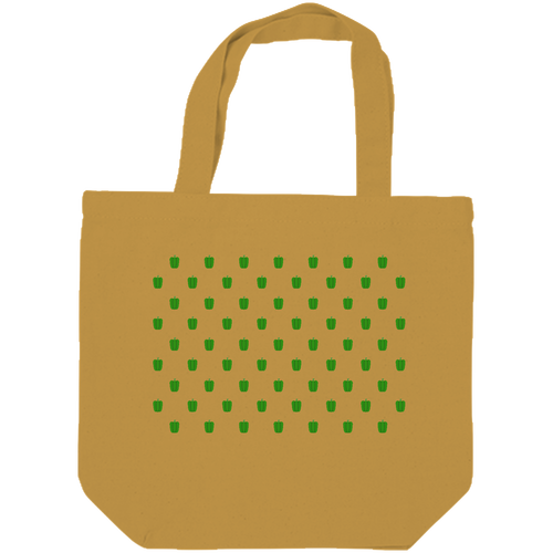 ドット よく見るとピーマン キャンバスデイリートート（SM)【白プリント有】