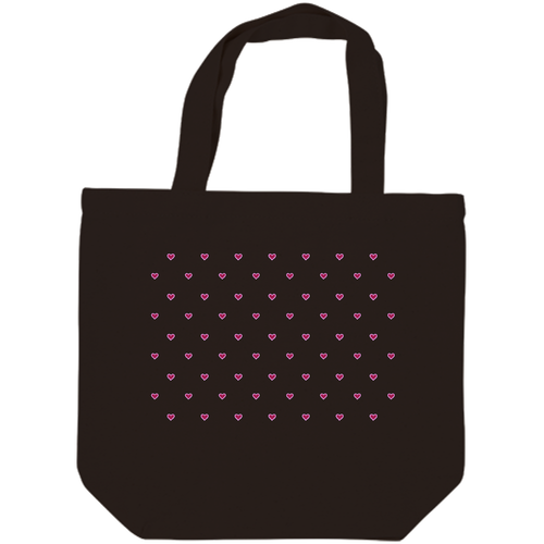 ドット よく見るとハート キャンバスデイリートート（SM)【白プリント有】