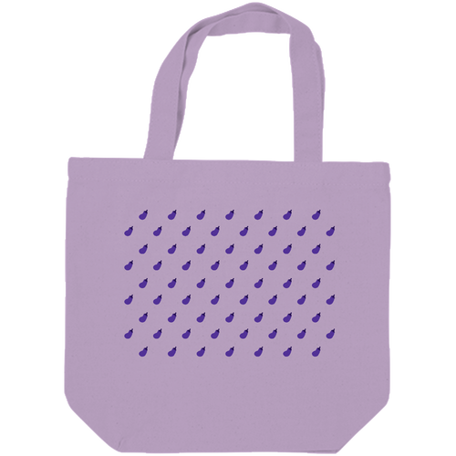 ドット よく見るとナス キャンバスデイリートート（SM)【白プリント有】