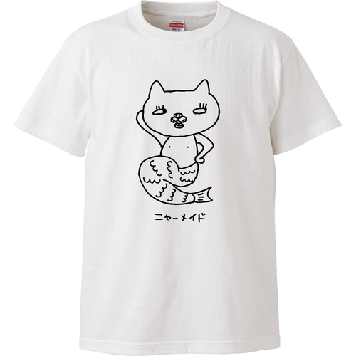 ニャーメイド Tシャツ｜マンボ大福 - オリラボマーケット