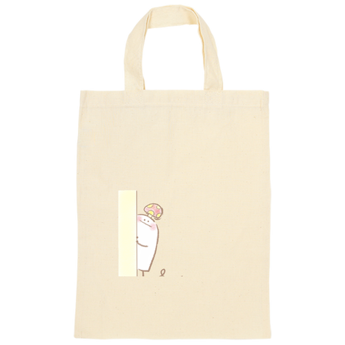 ぐーのすけが、ぴょこん オーガニックコットンＡ４フラットバッグ