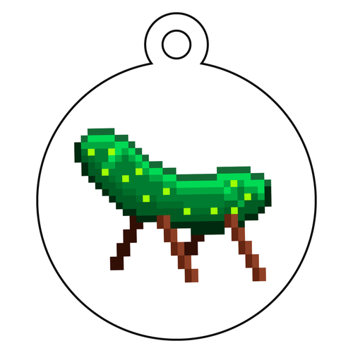 精霊馬(きゅうり)　アクリルキーホルダー アクリルキーホルダー　丸型 (4cm)