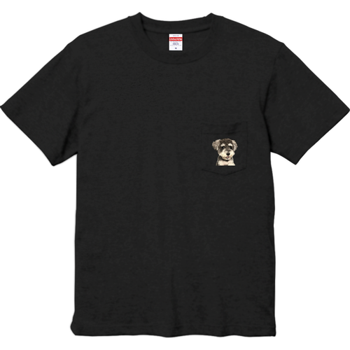 シュナウザーＴシャツ ハイクオリティーポケットTシャツ