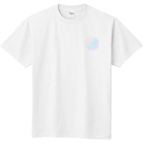 スパークルホログラム・フラワーオブライフ Tシャツ　Sparkle Hologram Flower of Life T-Shirt 定番Ｔシャツ