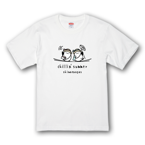 夏休み シマエナガ君 プレミアムTシャツ