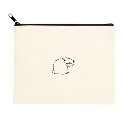 不服そうなねこ ポーチM キャンバスポーチ（Ｍ）