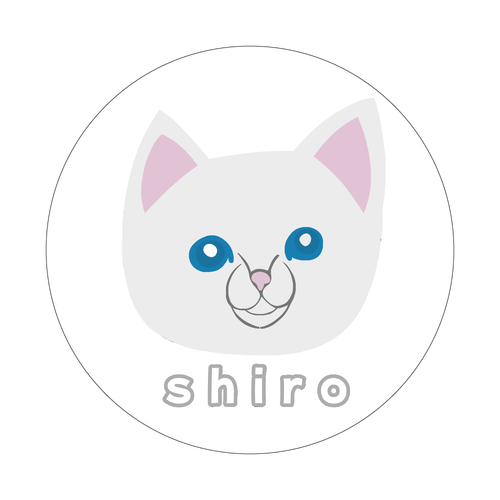 しろねこちゃん クリアバッジ