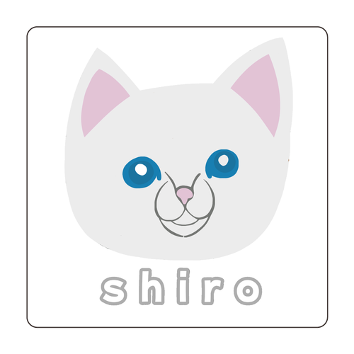 しろねこちゃん 珪藻土コースター (四角)
