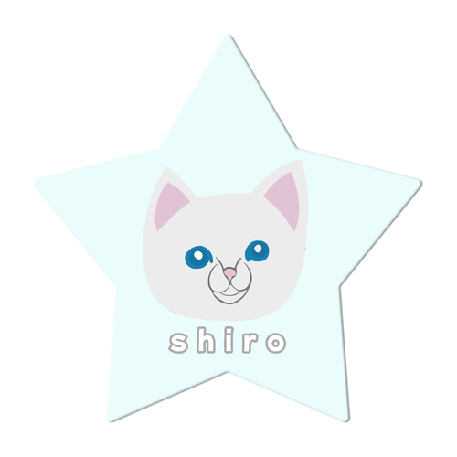 しろねこちゃん アクリルコースター 星形