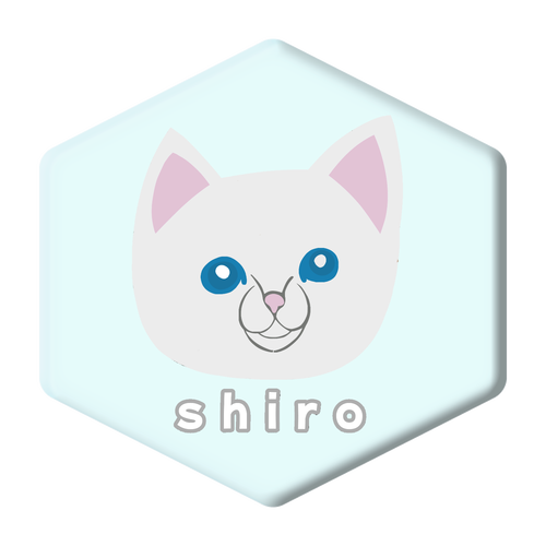 しろねこちゃん アクリルコースター 六角形