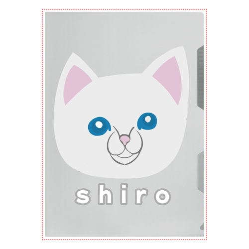 しろねこちゃん A4クリアファイル