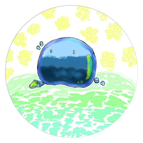 毒スライムコースター 白雲石コースター　丸