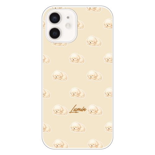 お昼寝ビションフリーゼ iPhone12（透明）