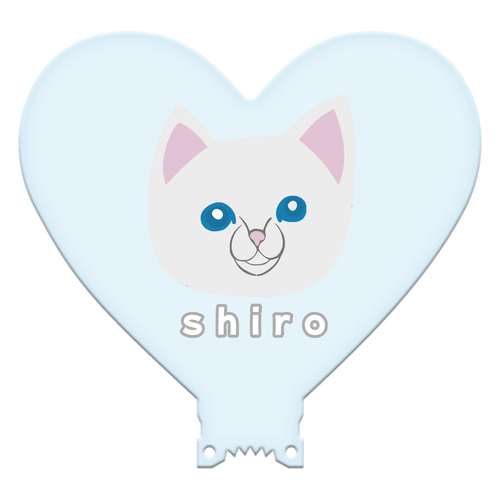しろねこちゃん ハート型アクリルペンライト