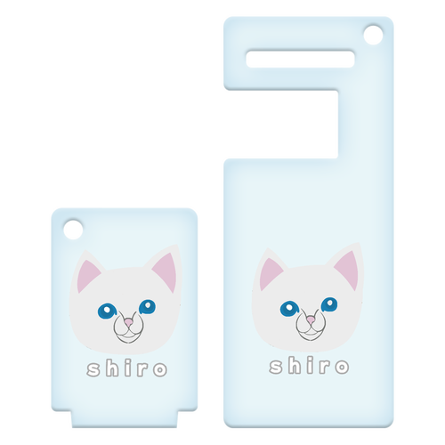しろねこちゃん アクリルスマホスタンドキーホルダー