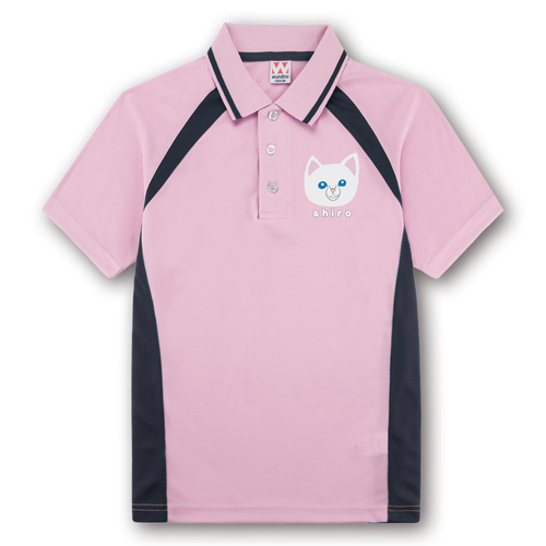 しろねこちゃん ベーシックテニスシャツ