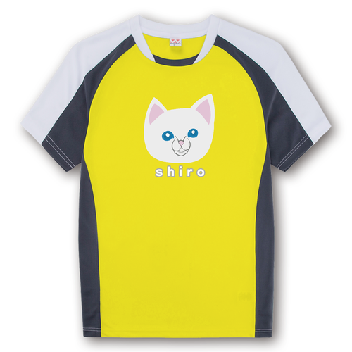 しろねこちゃん バドミントンシャツ